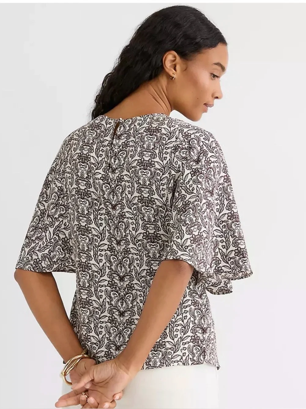 Lace Garden Cape Sleeve Top - Picture 2 of 4